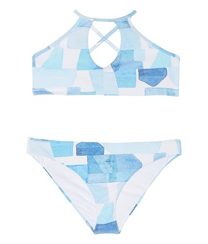Splendid Block Party Bikini Sets Girls 10 Blue Abstract 2-Piece Swimwear JDM814 - Picture 10 of 10