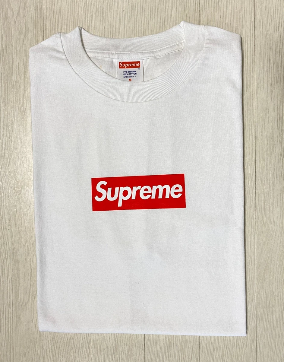 Supreme box logo tee red on white