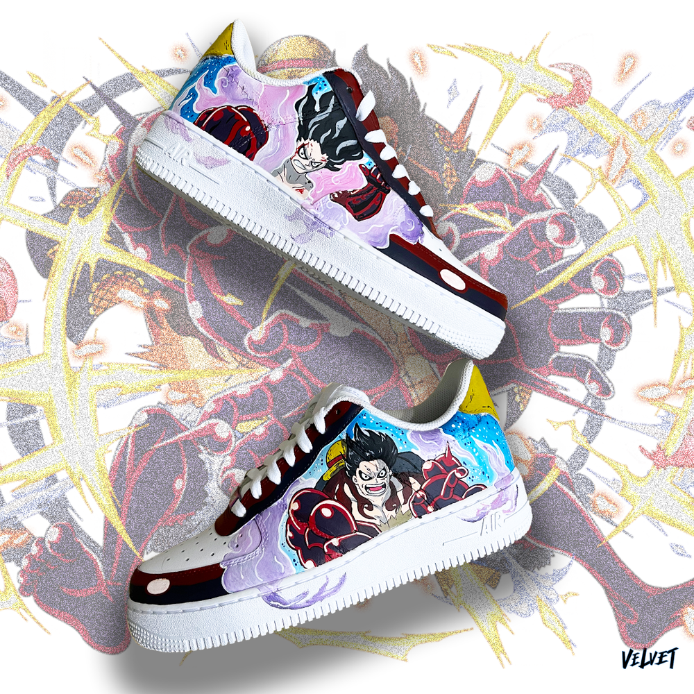 Nike Air Force 1 'One Piece Luffy Gear 4' Custom