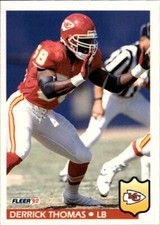 1992 Fleer Derrick Thomas #184 Kansas City Chiefs 8G