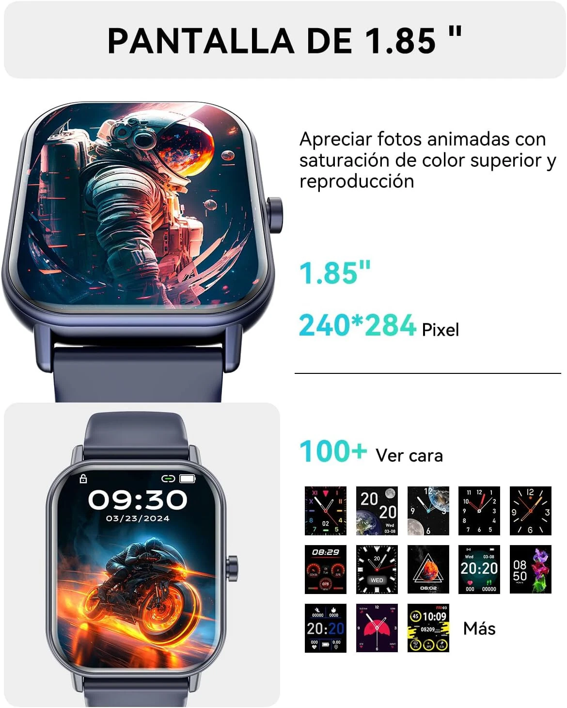 Smart Watch with Phone Function Bluetooth Fitness Watch Tracker Women Men Sports