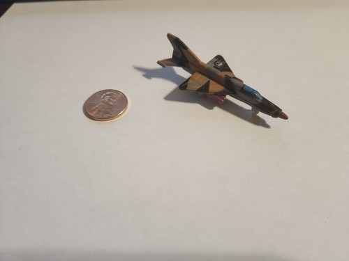 Micro Machines Military Mig-21 Black Brown Gray Terror Troop Skull VINTAGE - Picture 2 of 3