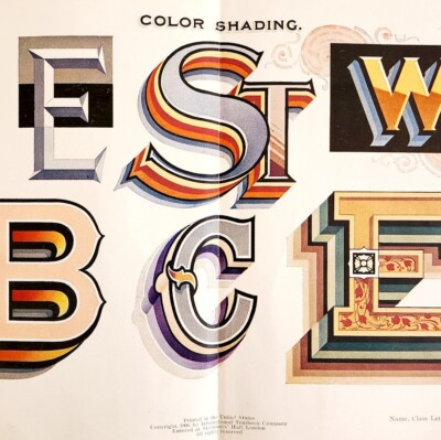 Color Shading Advertisement Design Examples 1906 Color Plate Designing DWKK21