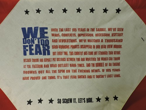 Harley Davidson Bandana, Screw It Let's Ride, We Don't Do Fear - New Original - Picture 3 of 7