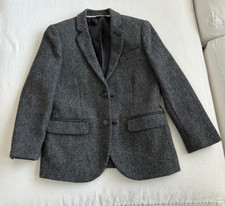 Crewcuts kid's boy's size 7 Ludlow herringbone wool-blend suit jacket