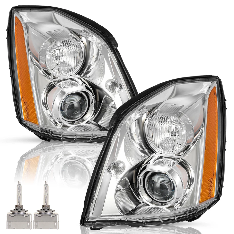 [Con bombillas] Par de faros proyectores HID/Xenón para faros Cadillac DTS 2006-2011 Foto 2 de 4
