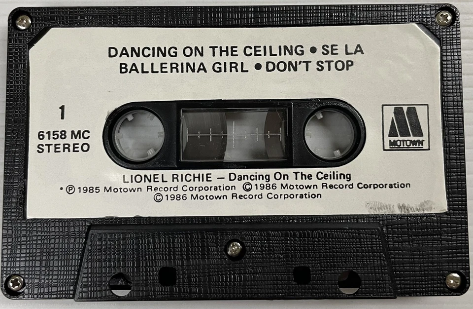 Lionel Richie Dancing On The Ceiling Music Cassette Tape 6158 MC Motown 1986 OG - Image 4 of 4