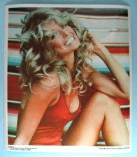 FARRAH FAWCETT Original 1977 Poster Put-On Sticker near MINT