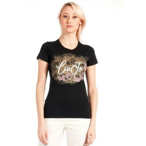 LIU JO T-Shirt Femme Fille Imprimé Strass Coton WA1569J0250 - Picture 9 of 14