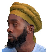 Gold African pre-tied Turban for Men