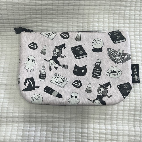 Ipsy X Valfre Make-up Kosmetiktasche Halloween rosa Hexe Geist schwarze Katze 7x5