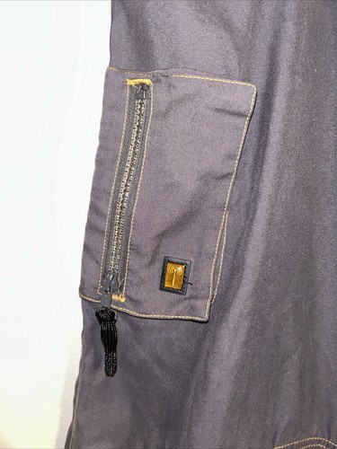 Vintage Kikwear Nylon Wide Leg Baggy Cargo Pants Pads Skater Rave Grunge Y2K 34 - Picture 8 of 14