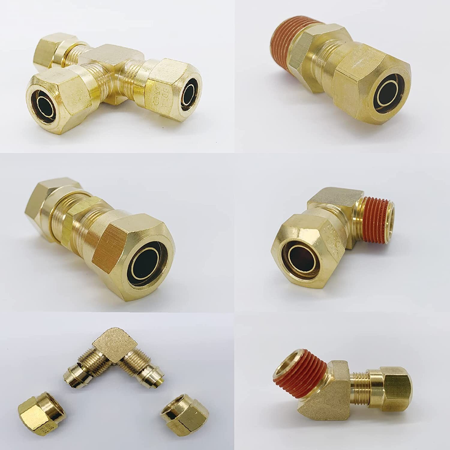 DOT Air Brake Line Fittings Connector Kit Brass Air Fitting Hose Kit