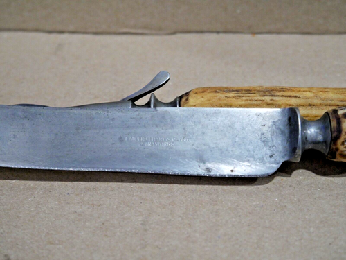 Antiguo Pat. Juego de cuchillos y tenedores con mango de ciervo Landers Frary & Clark 1886 - Imagen 2 de 9
