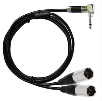Dual Mini 3-polig XLR Stecker auf 3,5 mm 1/8'' TRS Stecker Audiokabel 1 m