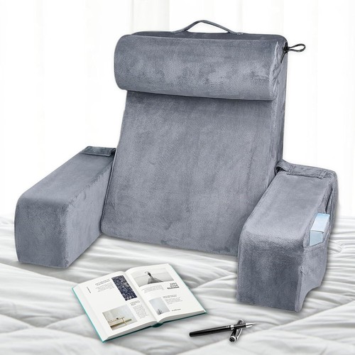 Almohada de lectura espuma viscoelástica descanso cama adulto respaldo sentado soporte de lectura grande - Imagen 7 de 24