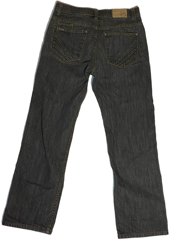 AKADEMIKS Jeans Uomo 32 Nero Y2K Skater Grunge Pantaloni Vintage - Foto 2 di 14