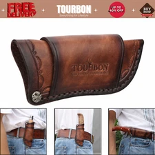 Tourbon Leather Fixed Blade Knife Sheath Knives Protector Belt Holster Hunting