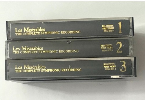 Les Miserables The Complete 1990 Symphonic Recording Cassette Tapes 1, 2, 3 VGC - Picture 2 of 2