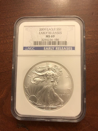 2009 American Silver Eagle NGC MS69 Early  Release