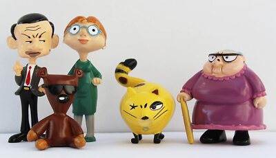 Mr. Bean 5er Figuren Satz Marukatsu ca. 6-7 cm Set Neu ,Irma,Mrs Wicket,Teddy