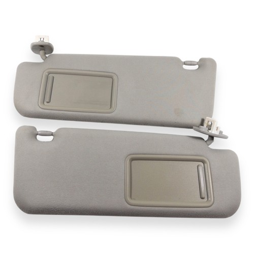 2012-2016 Toyota Prius V Driver & Passenger Sun Visor Pair Gray Cloth