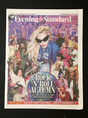 Madonna Feier Tour Cover - London Evening Standard 6.10.23