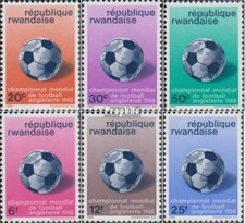 Ruanda 183A-188A (kompl.Ausg.) postfrisch 1966 Fu&szlig;ball WM England