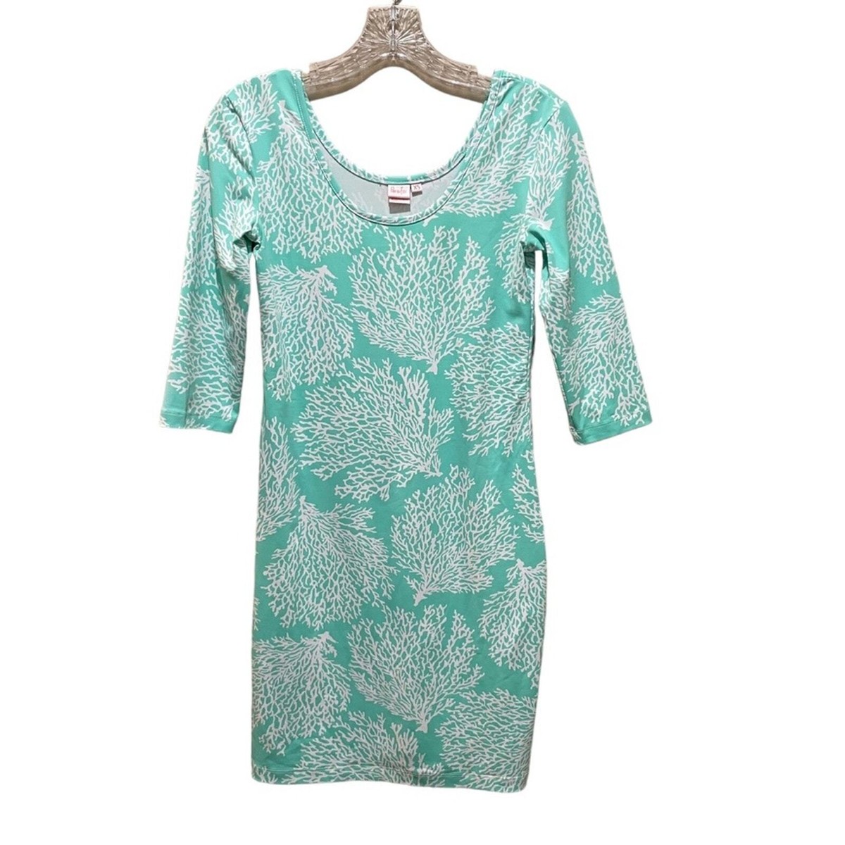 seafoam green beach dress Zapaka Women Grey Green Printed Flower Bridesmaid Dress with Slit Square Neck Chiffon Wedding Guest Dress, Grey Green / US2 main image 0