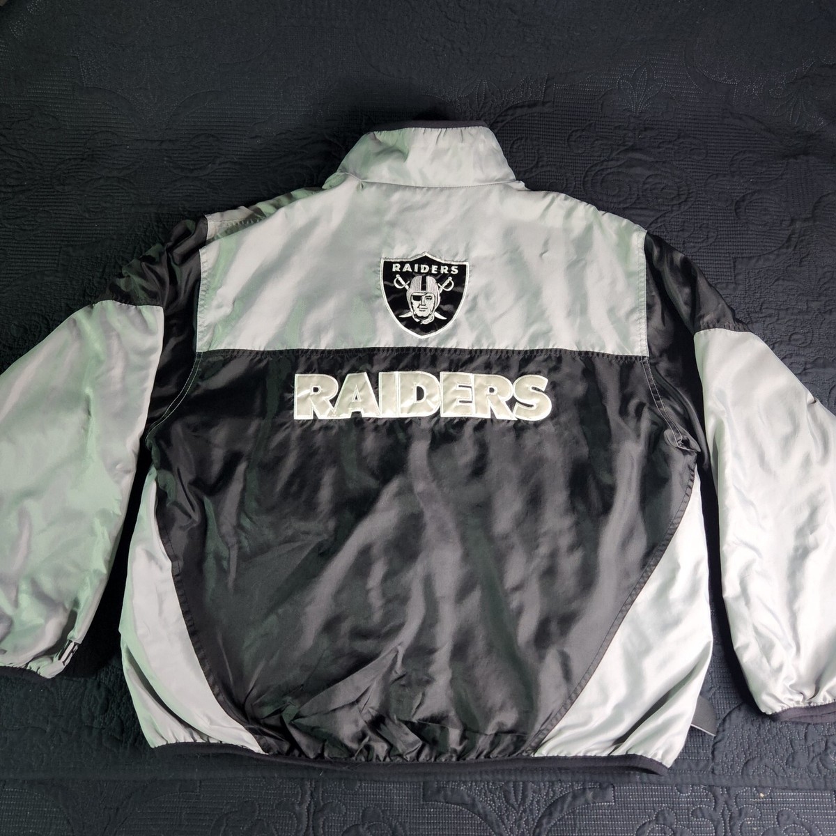 VINTAGE Raiders NFL Football Reversible Jacket Sz XL | eBay