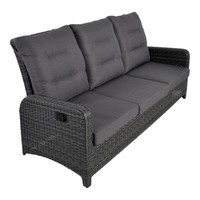 Lesli Living 3Er Loungesofa Loungebank Soho Forte Grau-Anthrazit Loungegruppe