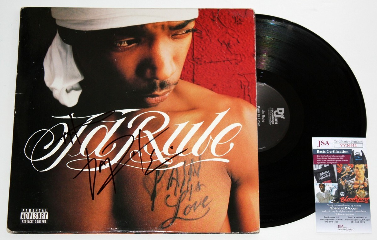 JA RULE SIGNED PAIN IS LOVE 2x LP VINYL RECORD ALBUM RAPPER