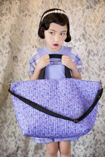 ＊ ANNA SUI mini 150cm ＊ ANNA SUI mini Large LESSON TOTE BAG Reversible Black/Purple