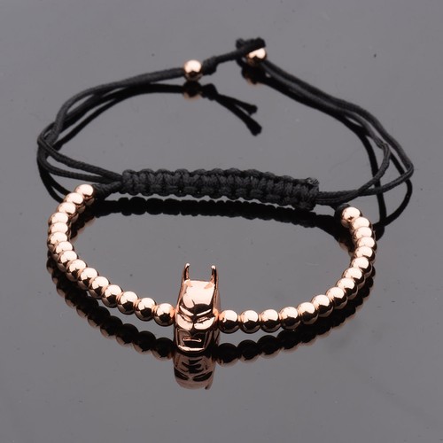 Herren 18k vergoldet 4 mm Micro Pave Zirkon Perlen Flechten Makramee Yoga Armband - Bild 73 von 161