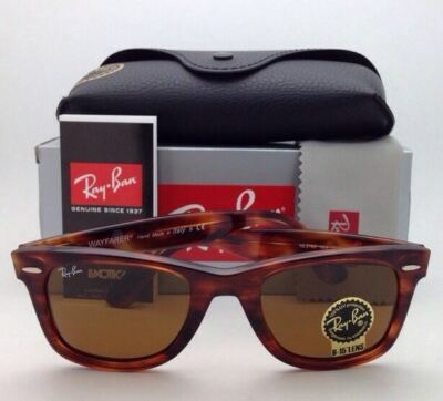 New RAY-BAN Sunglasses RB 2140 954 50-22 WAYFARER Light Tortoise w