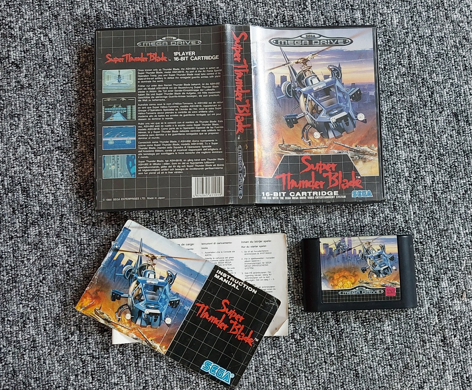 Mega Drive Super Thunder Blade MegaDrive Pal (Complet)
