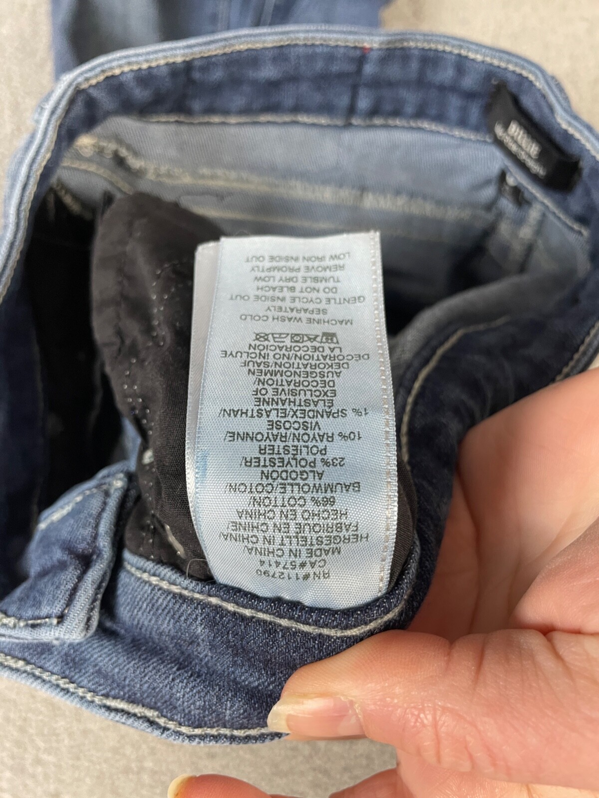 True Religion Jeans Womens 26 Blue Mid Rise Billie Straight Flap Thick Stitch thumbnail 6