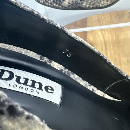 Pumps Größe 5 Damen Dune London Leder kegelförmiger Absatz mandelförmige Zehenpartie Slipper - Bild 13 von 19