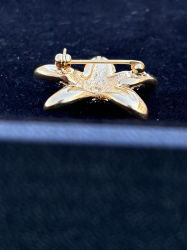 Signed Swavorski Pave Crystal Diamanté Style Starfish Ocean Beach Vintage Brooch - Picture 6 of 6