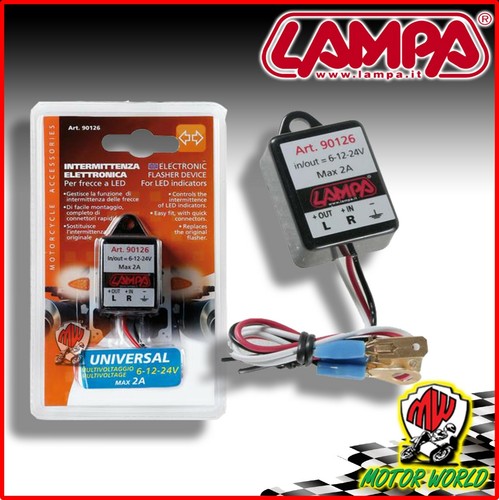 2 PCS Relè Elettronico Universale per Frecce LED 12V 2 Pin, Indicatori di Direzione, Relè due Pin Frecce Moto, Lampeggiatore con Regolatore di Frequenza per Auto e Moto, Arancio