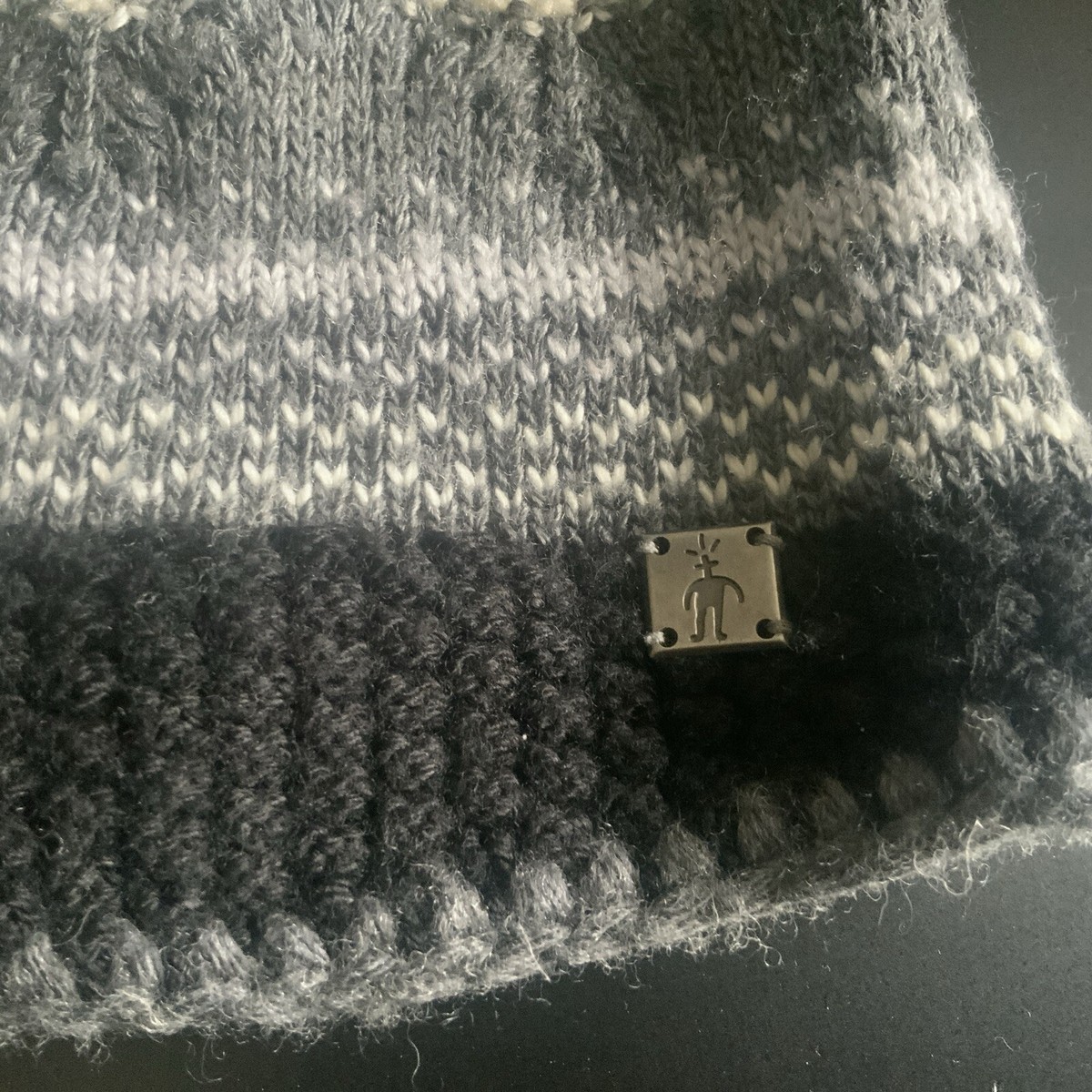 SMARTWOOL beanie black sparkle grey Pom Pom Cable Knit Colorblock Pom Beanie - Squash main image 2