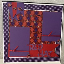 12 x 12 scrapbook page - Red Hat Society