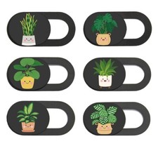 6 Pc. Webcam Cover Slider Plants Decor