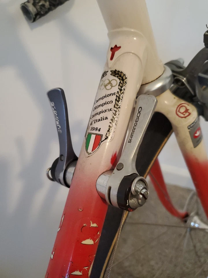 Bicicleta de Carretera Vintage Años 80 Pinarello Treviso Columbus 60cm Acero, Multicolor Foto 3 de 4