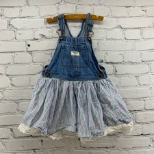 Oshkosh Bgosh Jumper Girls Sz 5T Denim and Ru...