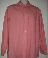 Geoffrey Beene WRINKLE FREE Mens SHIRT 17 34/35 Button Front CHECK Collar
