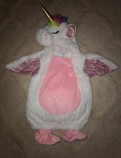 Unicorn Costume baby sz. 12-18 mo rainbow/tail/hood/sparkle wings New w/o tags