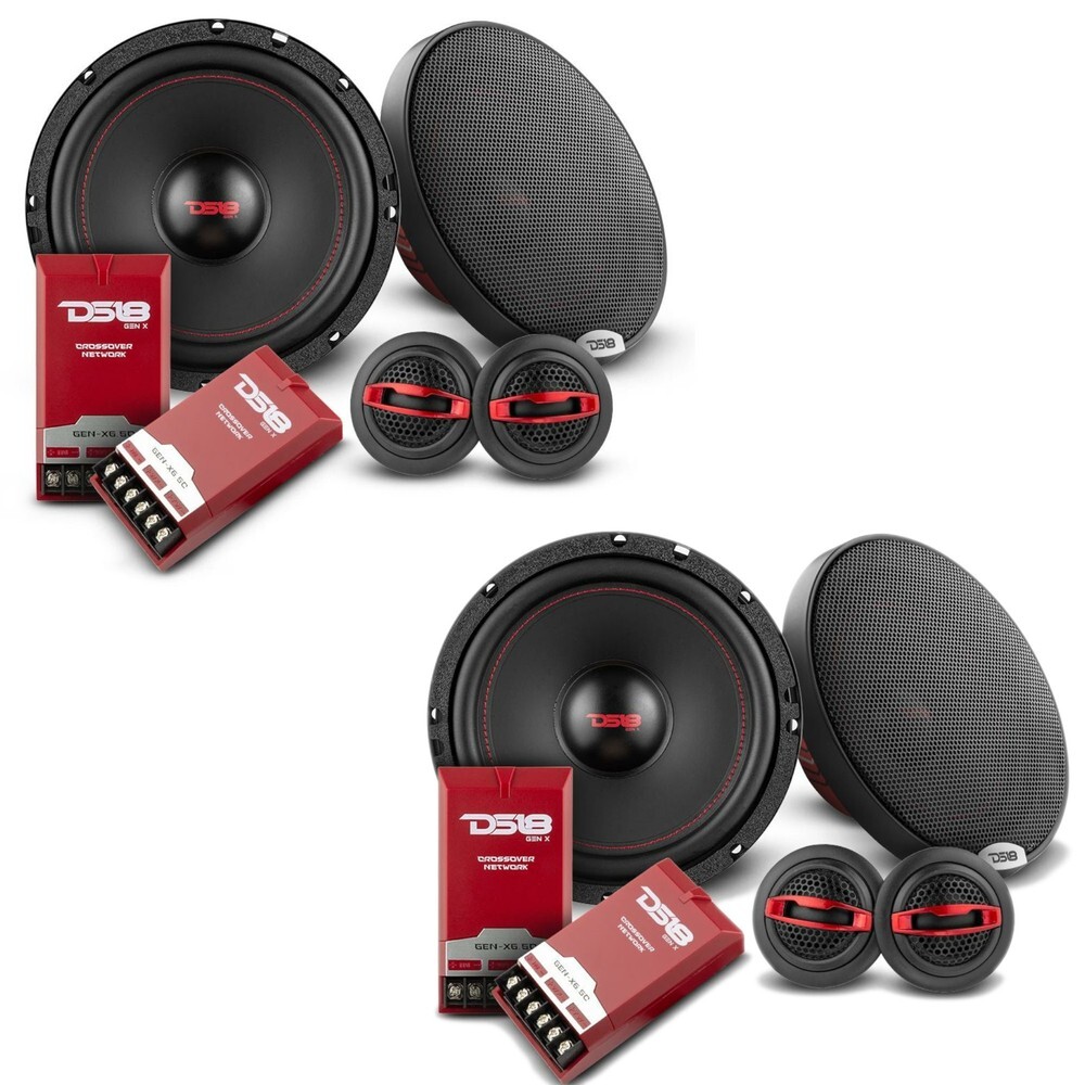 2 пары Двухполосные компонентные динамики DS18 GEN-X65C мощностью 200 Вт RMS 65 29790₽
