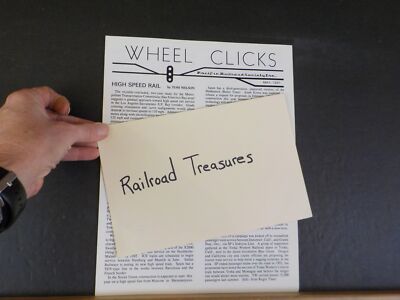 Wheel Clicks 1991 May Pacific Railroad Society High Speed Rail Sierra Engine 3