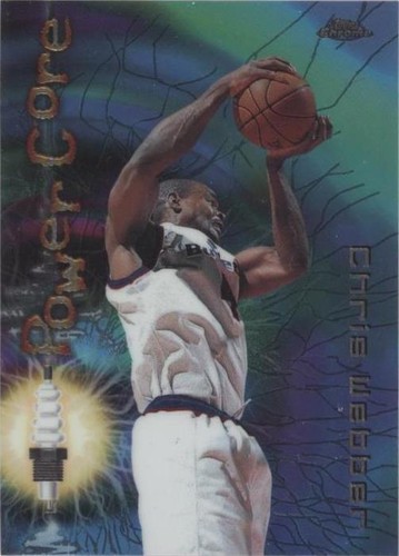 CHRIS WEBBER, 1997-98 TOPPS FINEST SHOWSTOPPERS #259 w/ FILM 